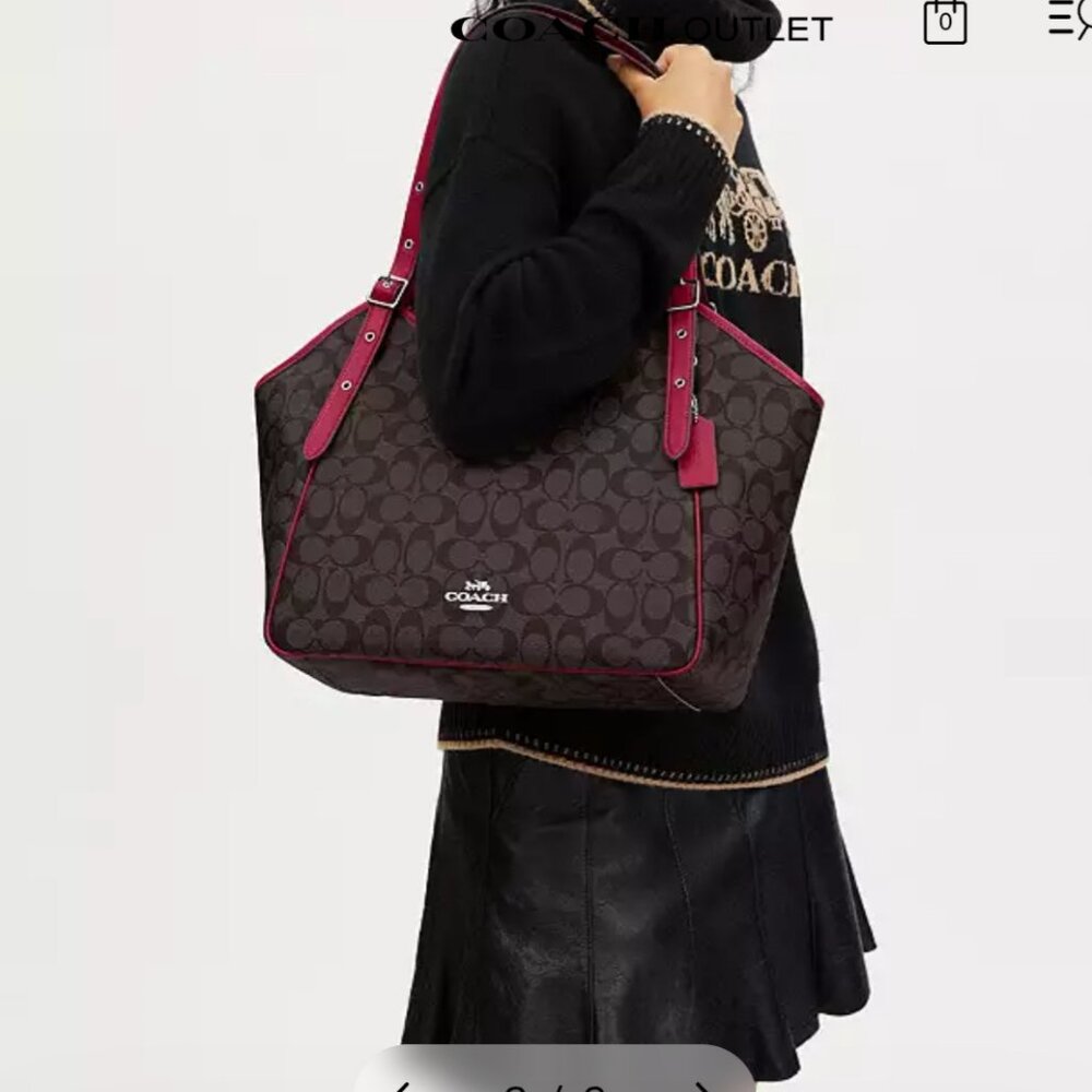 Coach Meadow Shoulder Bag Brown/bright violet - Picture 8 of 8